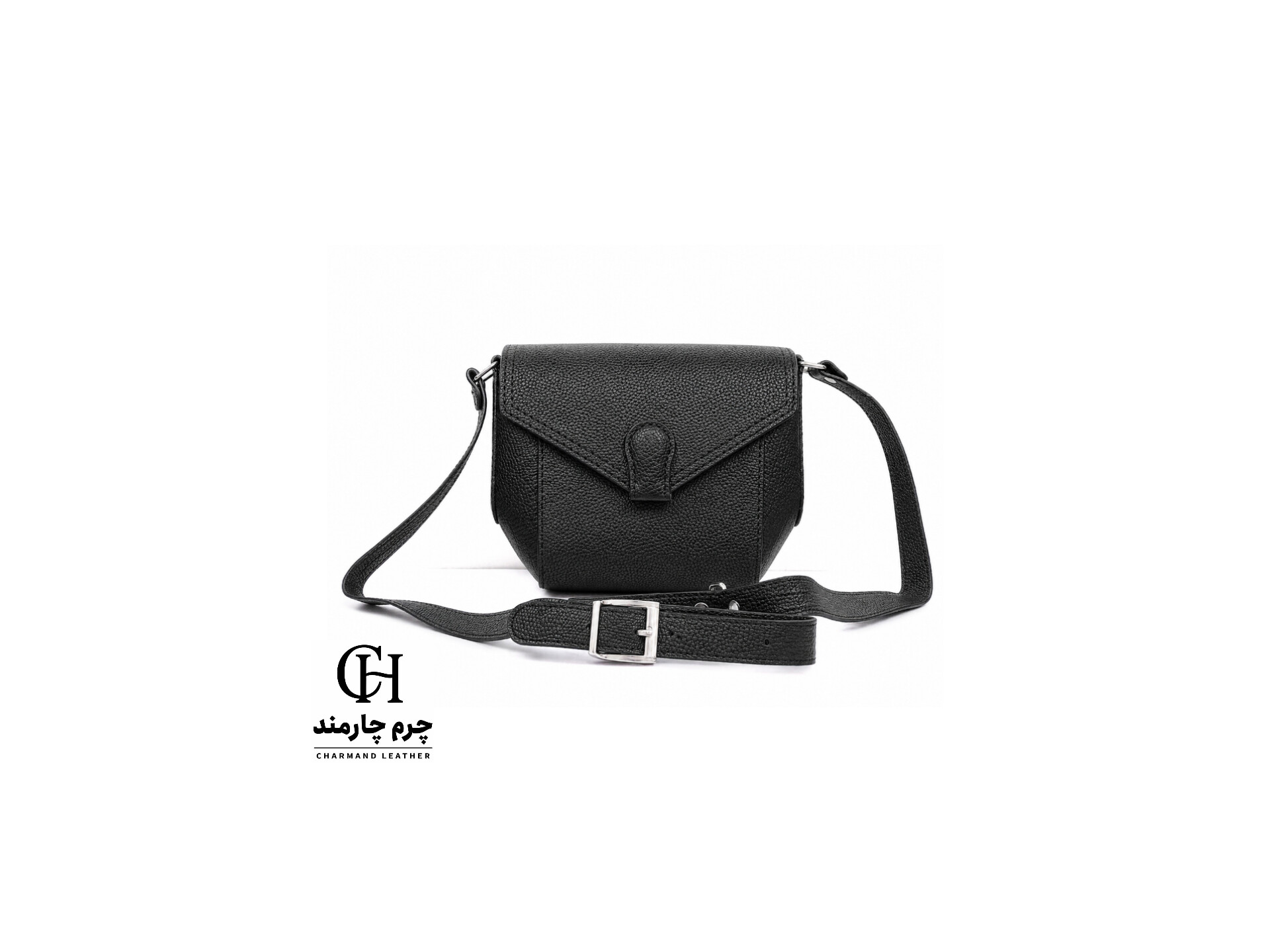کیف چرم طبیعی دوشی زنانه مدل 052 دست‌دوز برندچرم‌چارمند